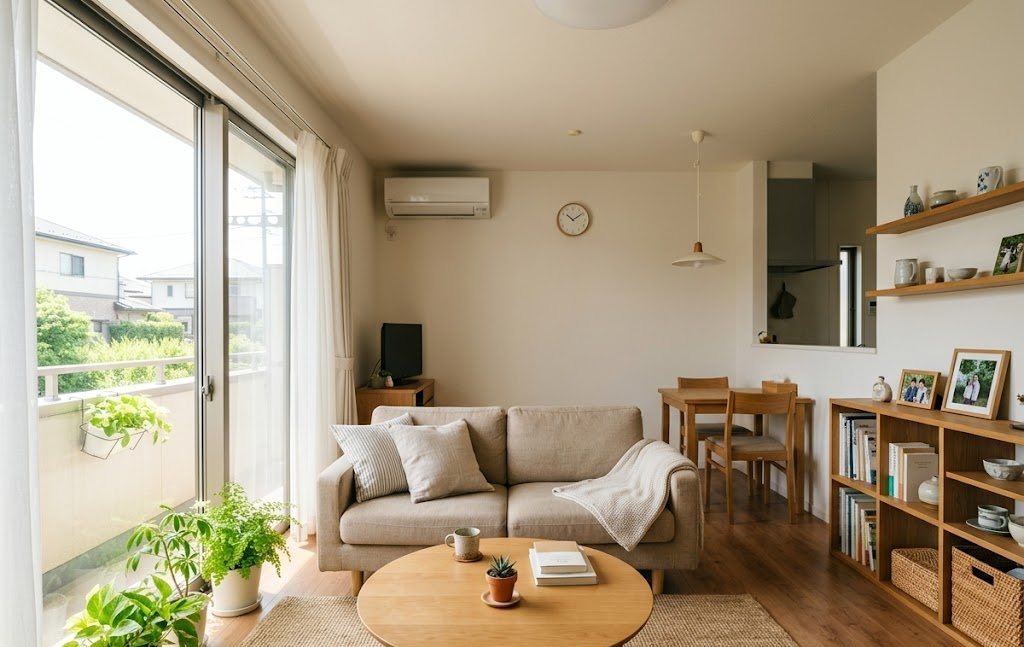 鹿児島市のゴミ屋敷片付けが完了し清潔になったリビングのイメージ